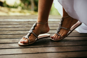 sapato da noiva casamento na praia